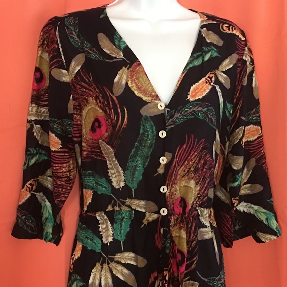 Floral Maxi Dress with Button Detail - Picture 3 of 11